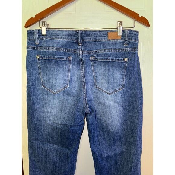 JUDY BLUE Straight Leg Fit JB8418 Tiered Ankle Hem Blue Denim Jeans Size 9/29 - Picture 7 of 11
